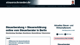 What Steuerschroeder.de website looked like in 2022 (1 year ago)