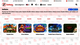 What Solitaire.com website looked like in 2022 (1 year ago)