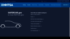 What Safercar.gov website looked like in 2022 (1 year ago)