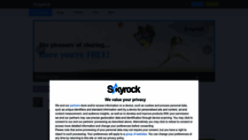 What Skyrock.com website looked like in 2022 (1 year ago)