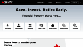 What Savvynewcanadians.com website looked like in 2022 (1 year ago)