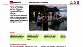 What Swissinfo.ch website looked like in 2022 (1 year ago)