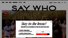 What Saywho.co.uk website looked like in 2022 (1 year ago)
