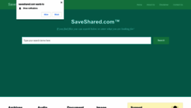 What Saveshared.com website looked like in 2022 (1 year ago)