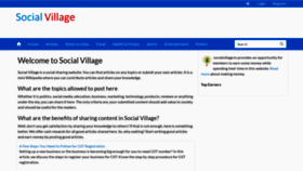What Socialvillage.in website looked like in 2022 (1 year ago)