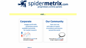 What Spidermetrix.com website looked like in 2022 (1 year ago)