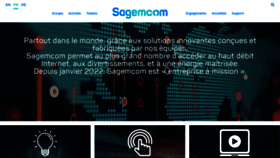 What Sagemcom.com website looked like in 2022 (1 year ago)
