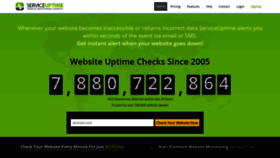 What Serviceuptime.com website looked like in 2022 (1 year ago)