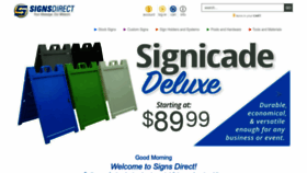 What Signsdirect.com website looked like in 2022 (1 year ago)