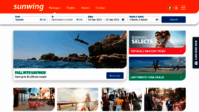 What Sunwing.ca website looked like in 2022 (1 year ago)