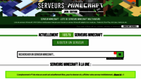 What Serveurs-minecraft.org website looked like in 2022 (1 year ago)