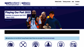 What Sportscotland.org.uk website looked like in 2022 (1 year ago)