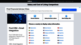 What Salaryexplorer.com website looked like in 2022 (2 years ago)