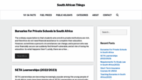 What Southafricanthings.co.za website looked like in 2022 (1 year ago)