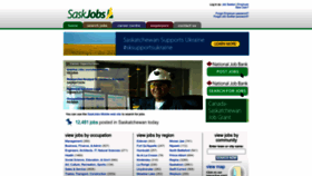 What Saskjobs.ca website looked like in 2022 (3 years ago)
