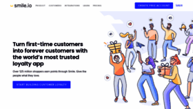 What Smile.io website looked like in 2022 (3 years ago)