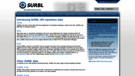What Surbl.org website looked like in 2022 (1 year ago)