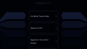What Sagaetax.com website looked like in 2022 (1 year ago)