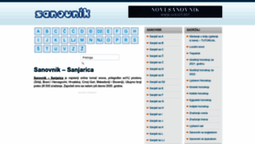 What Sanovnik.org website looked like in 2022 (1 year ago)
