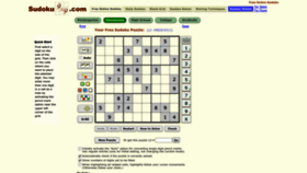 What Sudoku9x9.com website looked like in 2022 (1 year ago)