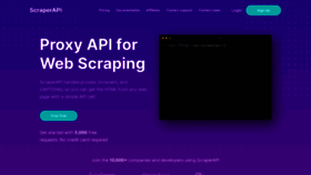 What Scraperapi.com website looked like in 2022 (1 year ago)