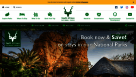 What Sanparks.org website looked like in 2022 (1 year ago)