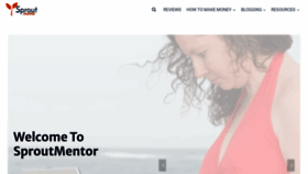 What Sproutmentor.com website looked like in 2022 (1 year ago)