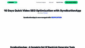 What Syndicationapp.com website looked like in 2022 (2 years ago)