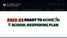 What Saintmartinschools.org website looked like in 2022 (1 year ago)