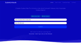 What Sub4unlock.com website looked like in 2022 (1 year ago)
