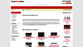 What Swanmusicstore.com website looked like in 2022 (1 year ago)