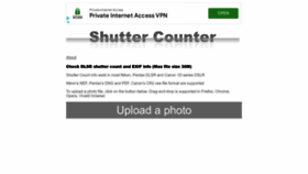 What Shuttercounter.com website looked like in 2022 (1 year ago)