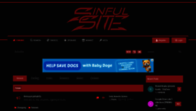 What Sinfulsite.com website looked like in 2022 (1 year ago)