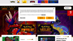 What Scarletviolet.pokemon.com website looked like in 2022 (1 year ago)
