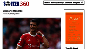 What Soccer360.co.uk website looked like in 2022 (1 year ago)