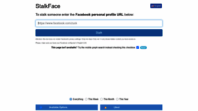 What Stalkface.com website looked like in 2022 (1 year ago)
