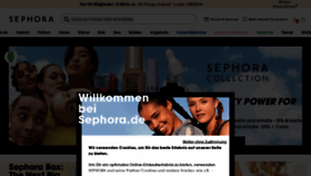 What Sephora.de website looked like in 2022 (1 year ago)