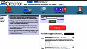 What Socialcreator.com website looked like in 2022 (1 year ago)