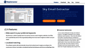 What Skyextractor.com website looked like in 2022 (1 year ago)