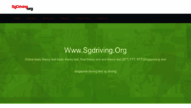 What Sgdriving.org website looked like in 2022 (1 year ago)