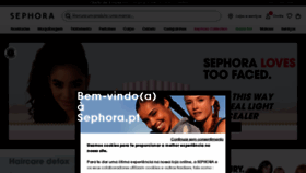 What Sephora.pt website looked like in 2022 (1 year ago)