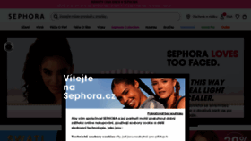 What Sephora.cz website looked like in 2022 (1 year ago)
