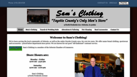 What Sams-clothing.com website looked like in 2022 (1 year ago)