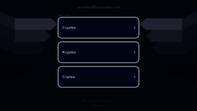 What Secretsofthecryptex.com website looked like in 2022 (1 year ago)