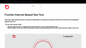 What Speedtest.frontier.com website looked like in 2022 (1 year ago)