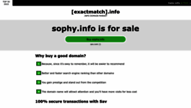What Sophy.info website looked like in 2022 (1 year ago)