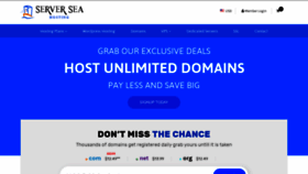 What Serversea.com website looked like in 2022 (1 year ago)