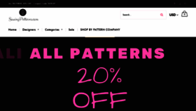 What Sewingpatterns.com website looked like in 2022 (1 year ago)