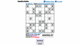 What Sudoku.yazarokur.com website looked like in 2022 (1 year ago)