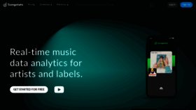 What Songstats.com website looked like in 2022 (1 year ago)